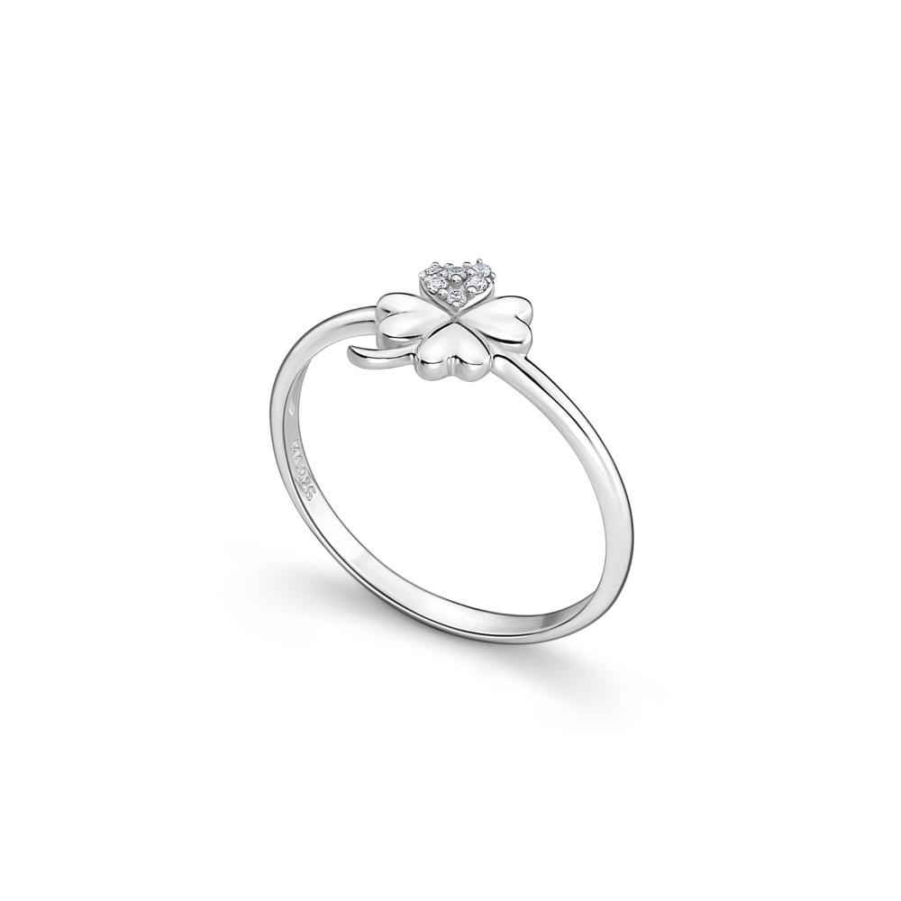 Anel Trevo com Zircônia em Prata 925 - 4
