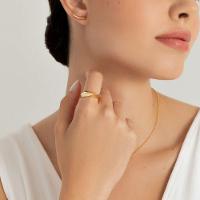 Anel Assimétrico em Prata 925 com Banho de Ouro Amarelo 18k - 2