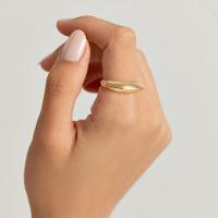 Anel Assimétrico em Prata 925 com Banho de Ouro Amarelo 18k - 3