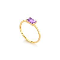 Anel com Ametista em Ouro Amarelo 18k - 3