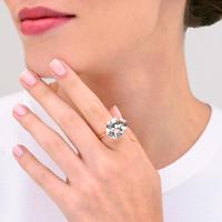 Anel Hexagonal com Quartzo Murion em Ouro Rosé 18k - 2