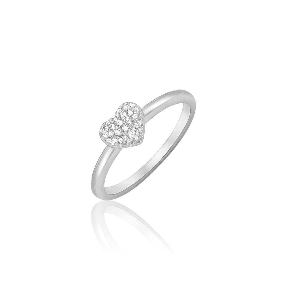Anel Coração com Zircônia em Prata 925 - 4
