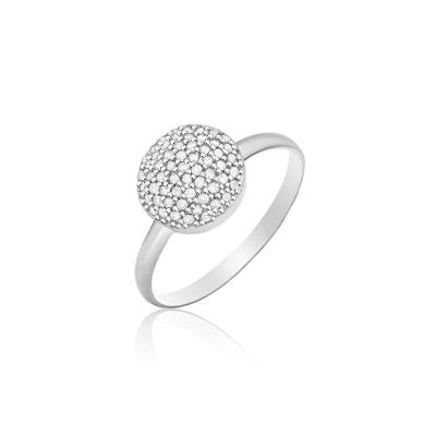 Anel em Ouro Branco com Diamante