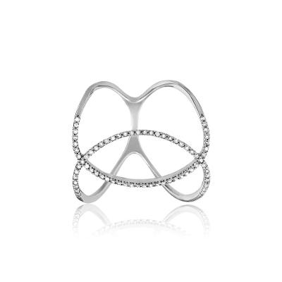 Anel em Ouro Branco com Diamante