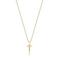 Pingente Letra T com Diamante em Ouro Amarelo 18k - 1