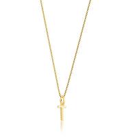 Pingente Letra T com Diamante em Ouro Amarelo 18k - 3