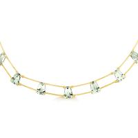 Colar com Prasiolita , em Ouro Amarelo 18k - 1