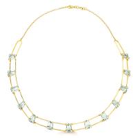 Colar com Prasiolita , em Ouro Amarelo 18k - 3