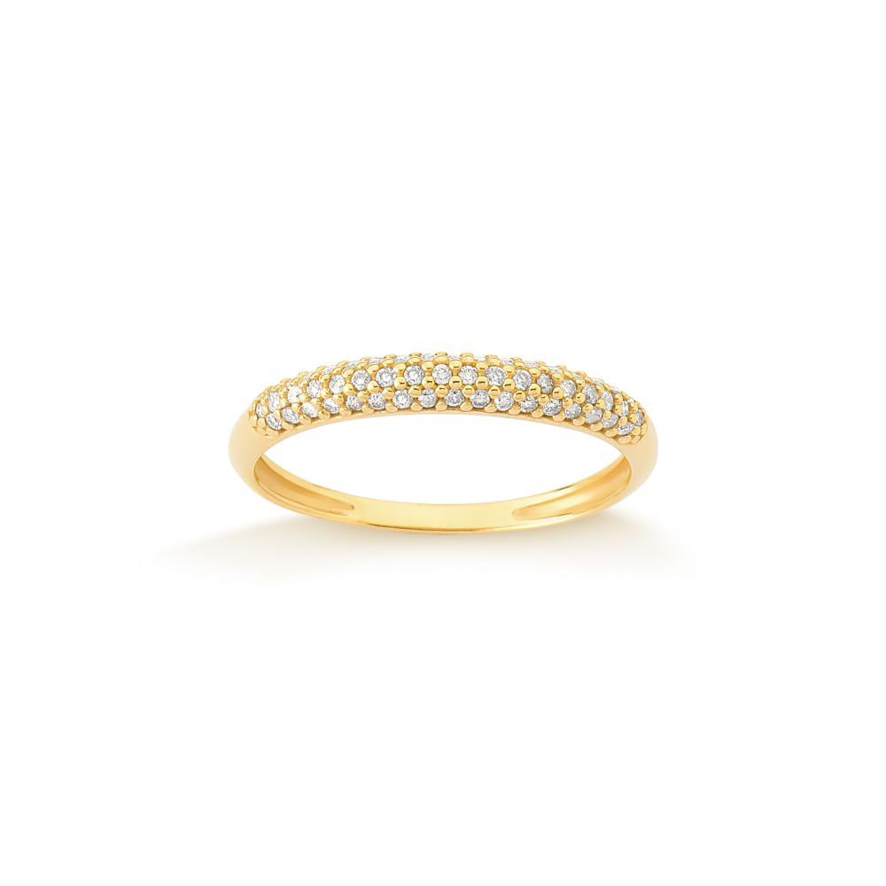 Anel com Diamante em Ouro Amarelo 18k - 1