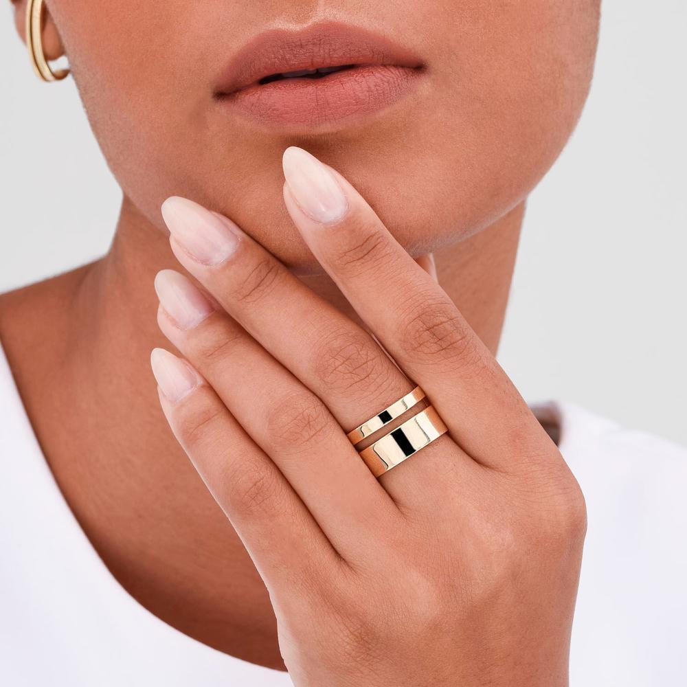 Anel Vazado em Prata 925 com Banho de Ouro Amarelo 18k - 2