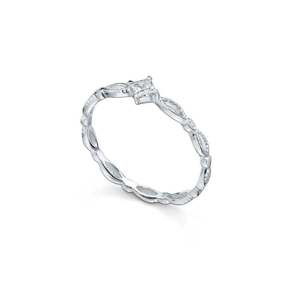 Anel com Zircônia em Prata 925 - 3