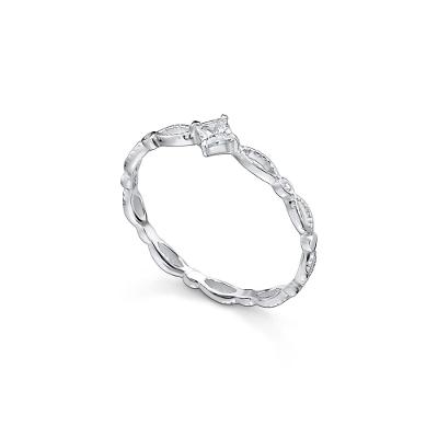 Anel com Zircônia em Prata 925