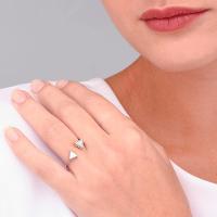 Anel Triângulo com Zircônia em Prata 925 - 2