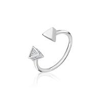 Anel Triângulo com Zircônia em Prata 925 - 3