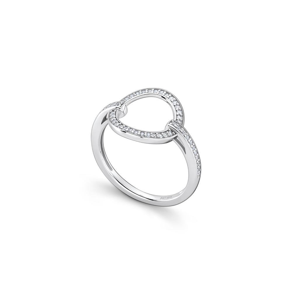 Anel Círculo com Safira em Prata 925 - 3