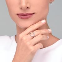 Anel Círculo com Safira em Prata 925 - 2