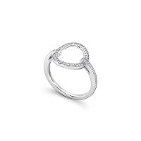 Anel Círculo com Safira em Prata 925 - 3