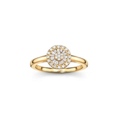 Anel com Diamantes em Ouro Amarelo 18k - 8 mm