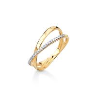 Anel Entrelaçado com Diamantes em Ouro Amarelo 18k - 5