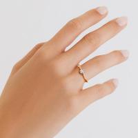 Anel Solitário com 8 Pontos de Diamantes em Ouro Amarelo 18k - 3