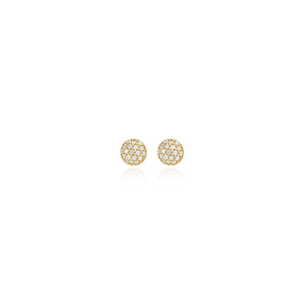 Brinco com Diamantes em Ouro Amarelo 18k - 1