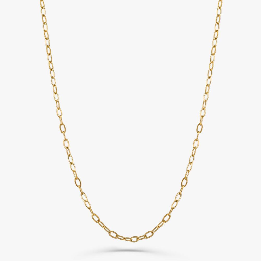 Corrente Malha Elos em Prata 925 com Banho de Ouro Amarelo 18k - 70 cm - 2