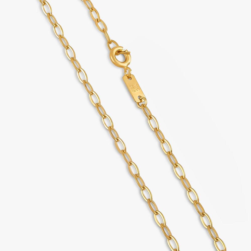 Corrente Malha Elos em Prata 925 com Banho de Ouro Amarelo 18k - 70 cm - 3