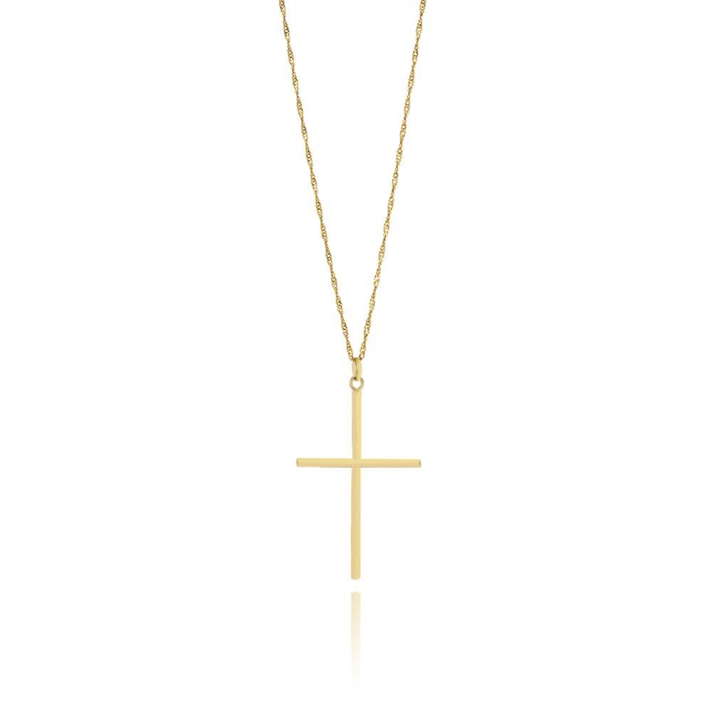 Pingente Cruz em Ouro Amarelo 18k - 1