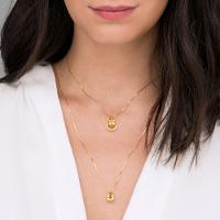 Pingente com Gota de Citrino e Diamantes em Ouro Amarelo 18k - 2