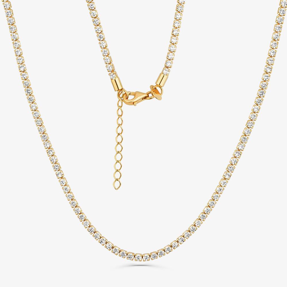 Colar Riviera em Prata 925 com Banho de Ouro Amarelo 18k - 3