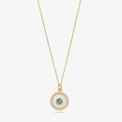 Colar Olho Grego em Prata 925 com Banho de Ouro Amarelo 18k