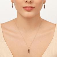 Colar com Ametista em Prata 925 com Banho de Ouro Amarelo 18k