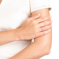 Anel Meia Aliança com 21 Pontos de Diamantes em Ouro Rose 18k - 5