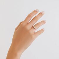 Anel Solitário com 14 Pontos de Diamantes em Ouro Branco 18k - 3