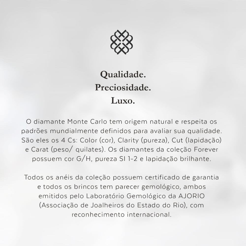 Anel Solitário com 30 Pontos de Diamantes em Ouro Branco 18k - 2