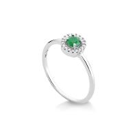 Anel com Esmeralda em Ouro Branco 18k Coleção INTENSE - 2
