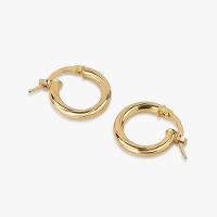 Brinco Argola Trabalhada Fio Redondo em Ouro Amarelo 18k - 10 mm - 3