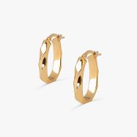 Brinco Argola Trabalhada em Ouro Amarelo 18k - 16 mm - 2