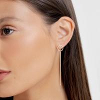 Brinco Argola Círculo com Fios de Ouro em Ouro Amarelo 18k - 61mm - 2