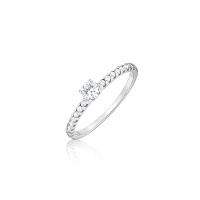 Anel Solitário com 36 Pontos de Diamantes em Ouro Branco 18k - 2