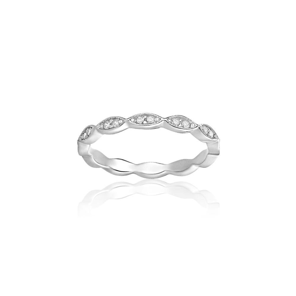 Anel com Zircônia em Prata 925 - 2