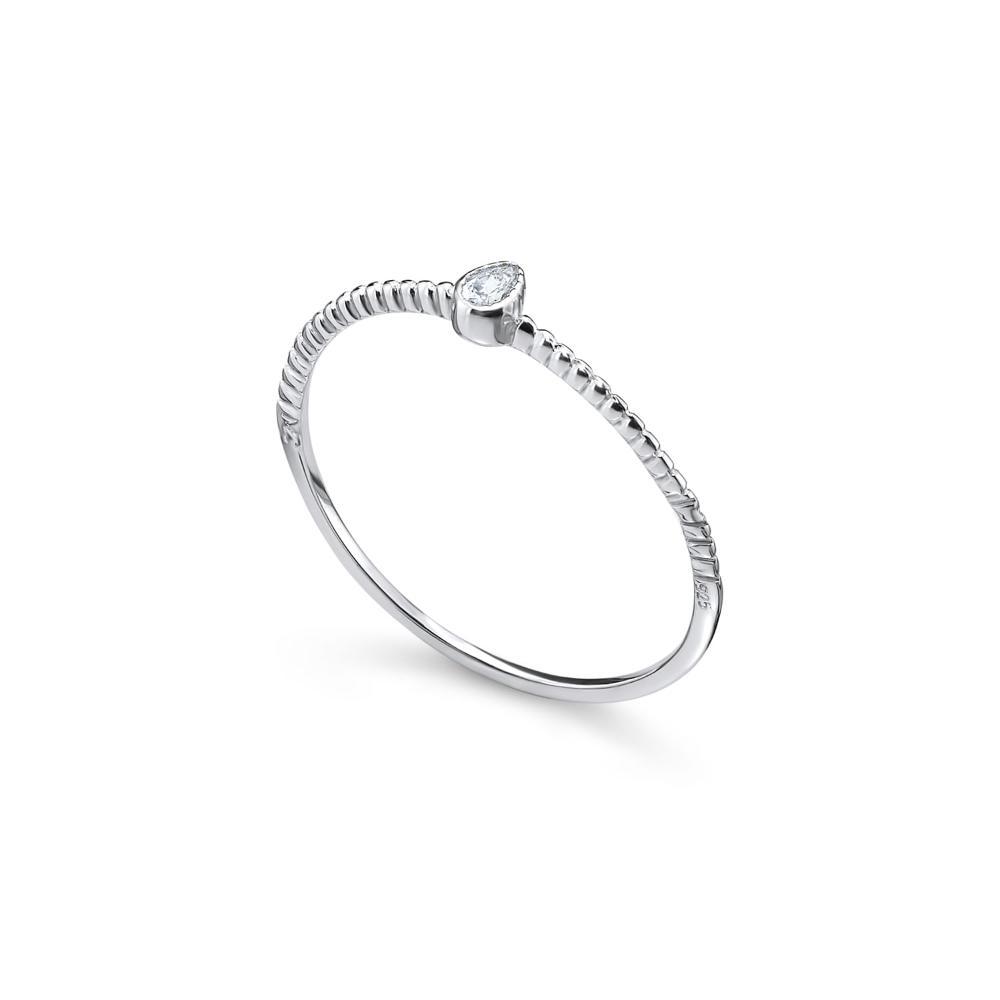 Anel com Zircônia em Prata 925 - 6