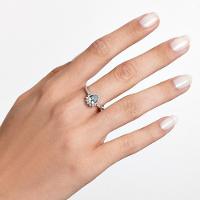 Anel em Gota com Água Marinha em Ouro Branco 18k - 15