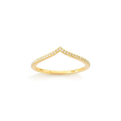 Anel com Diamantes em Ouro Amarelo 18k