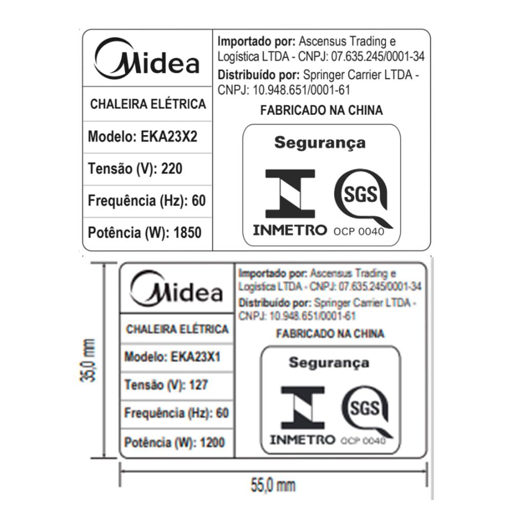 Chaleira Elétrica Inox com visor Midea 1,7 L - 8