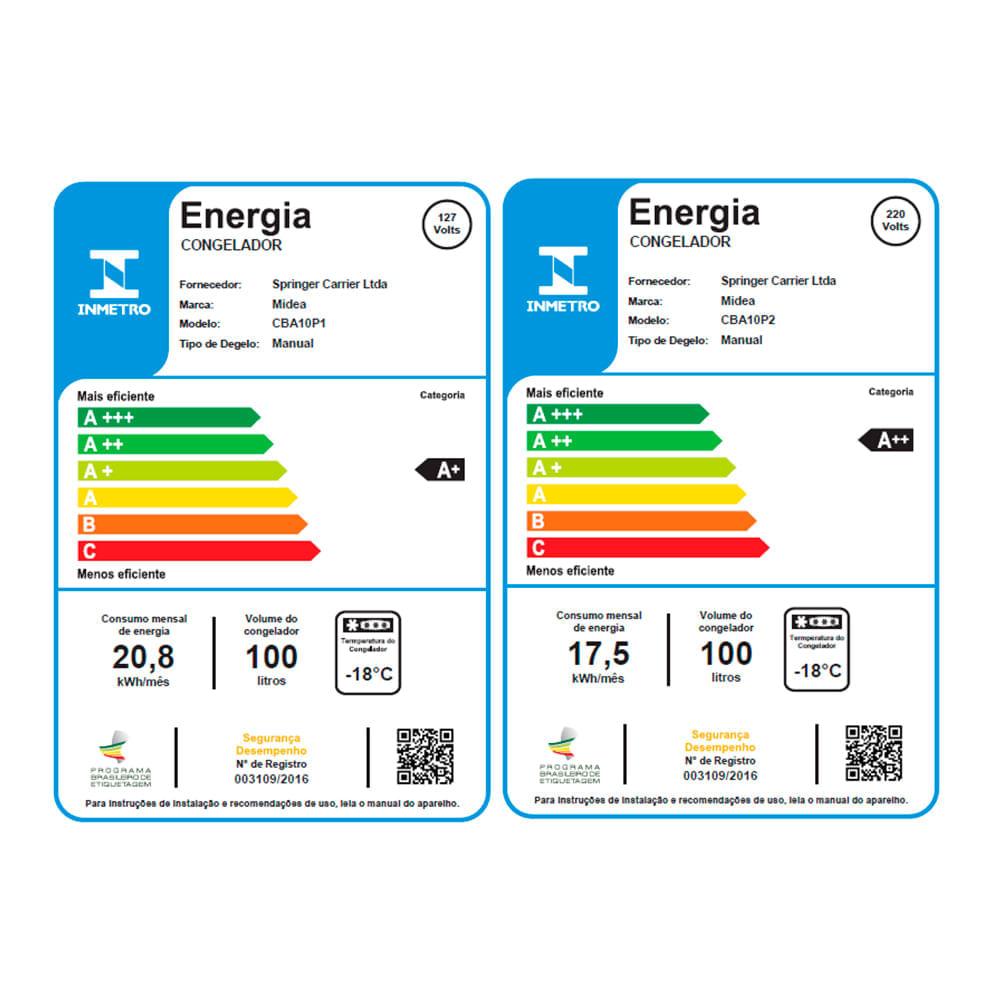 Freezer Horizontal Digital FlexBeer Preto 100L Midea - 9