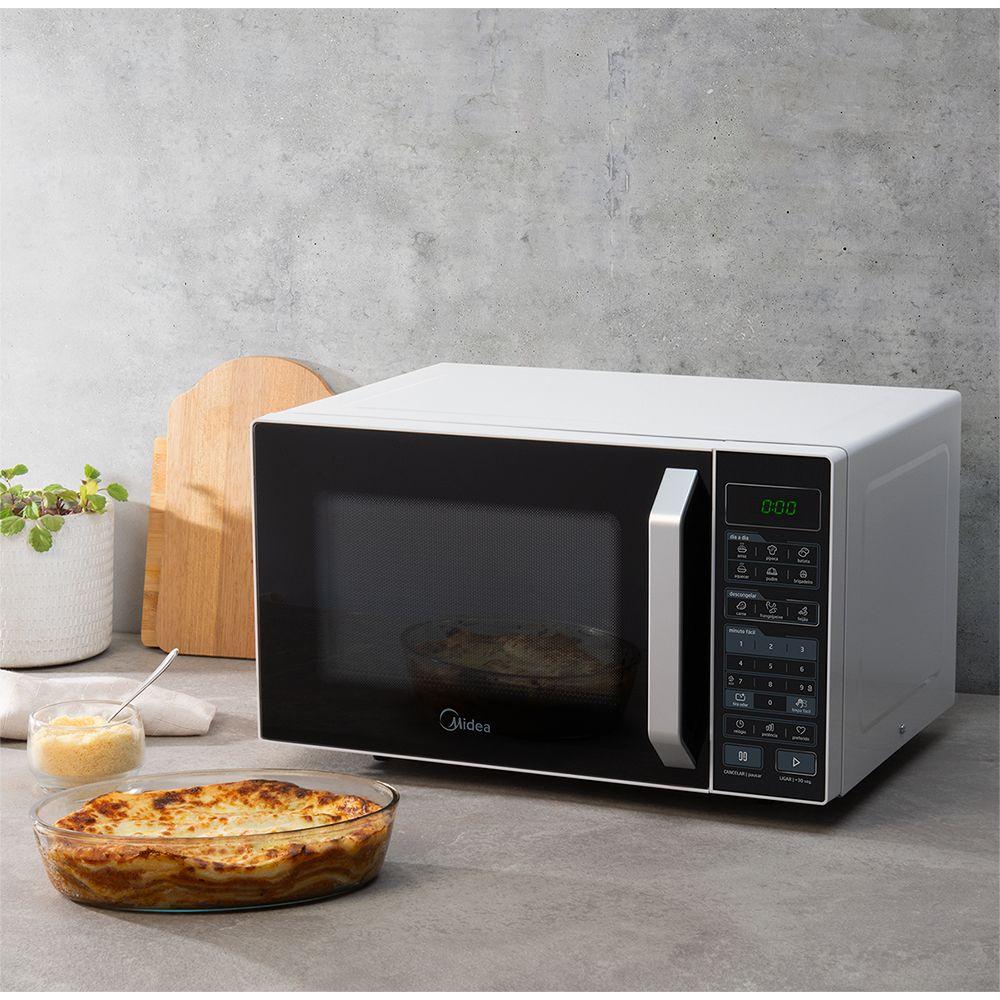 Micro-ondas 35L Branco Porta Preta SmartPlate Midea - 6