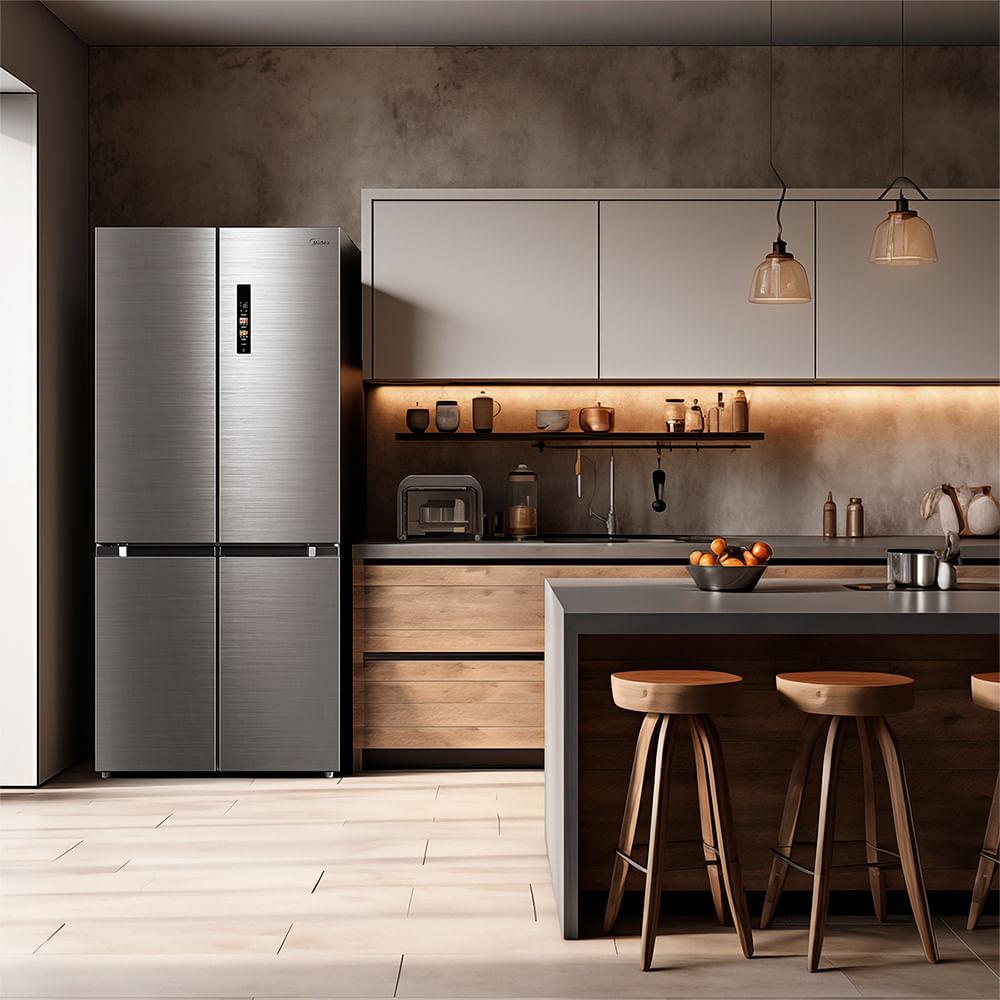 Geladeira Frost Free 4P 474L Inverter Smart cor Inox Midea - 2