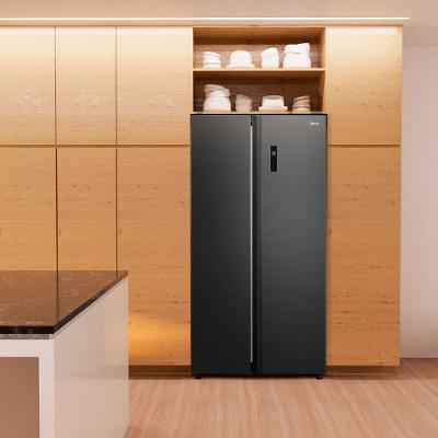Geladeira Side by Side 511L Inverter Preta Conectada Midea