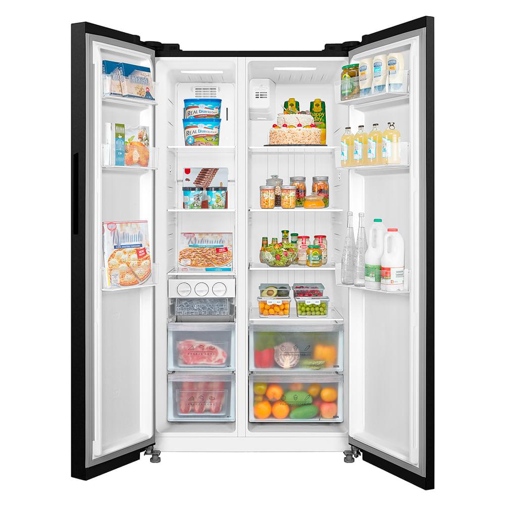 Geladeira Side by Side 511L Inverter Preta Conectada Midea - 3